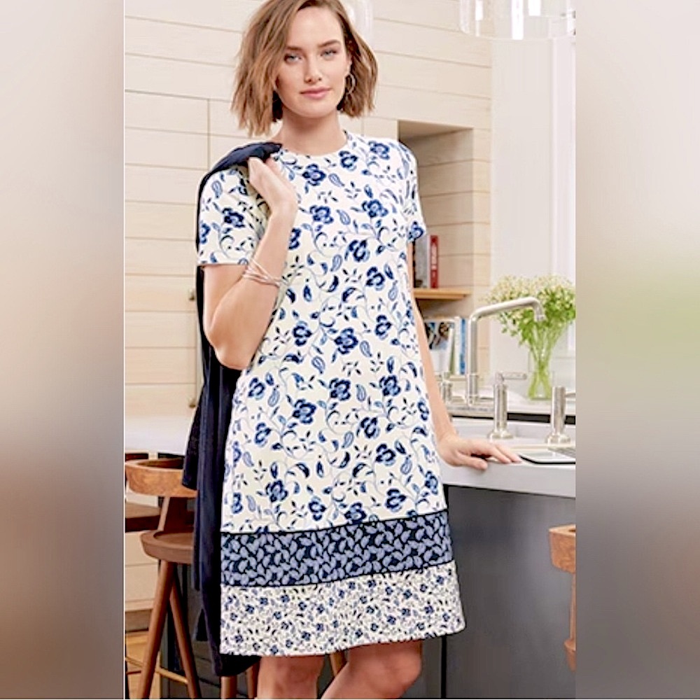 J. Jill Wearever Collection Floral Jersey Knit Dress